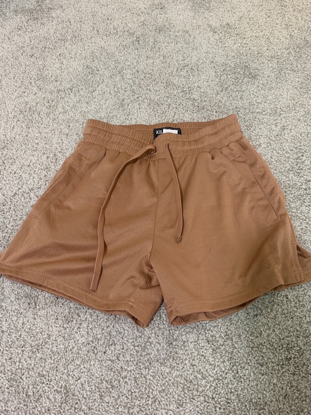 Kill Crew Tan XS Elastic Waist Athletic Shorts